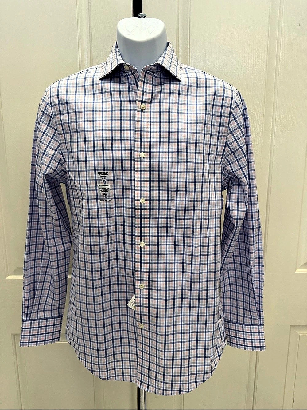 Tommy Hilfiger Plaid Button Down in Blue/Pink & White Sz S